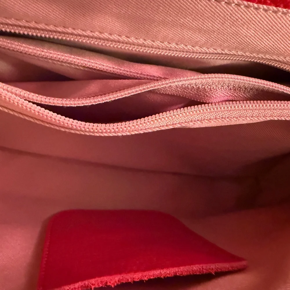 Valentino By Mario Valentino Red Studded V-Logo Shoulder Bag - Picture 10 of 13